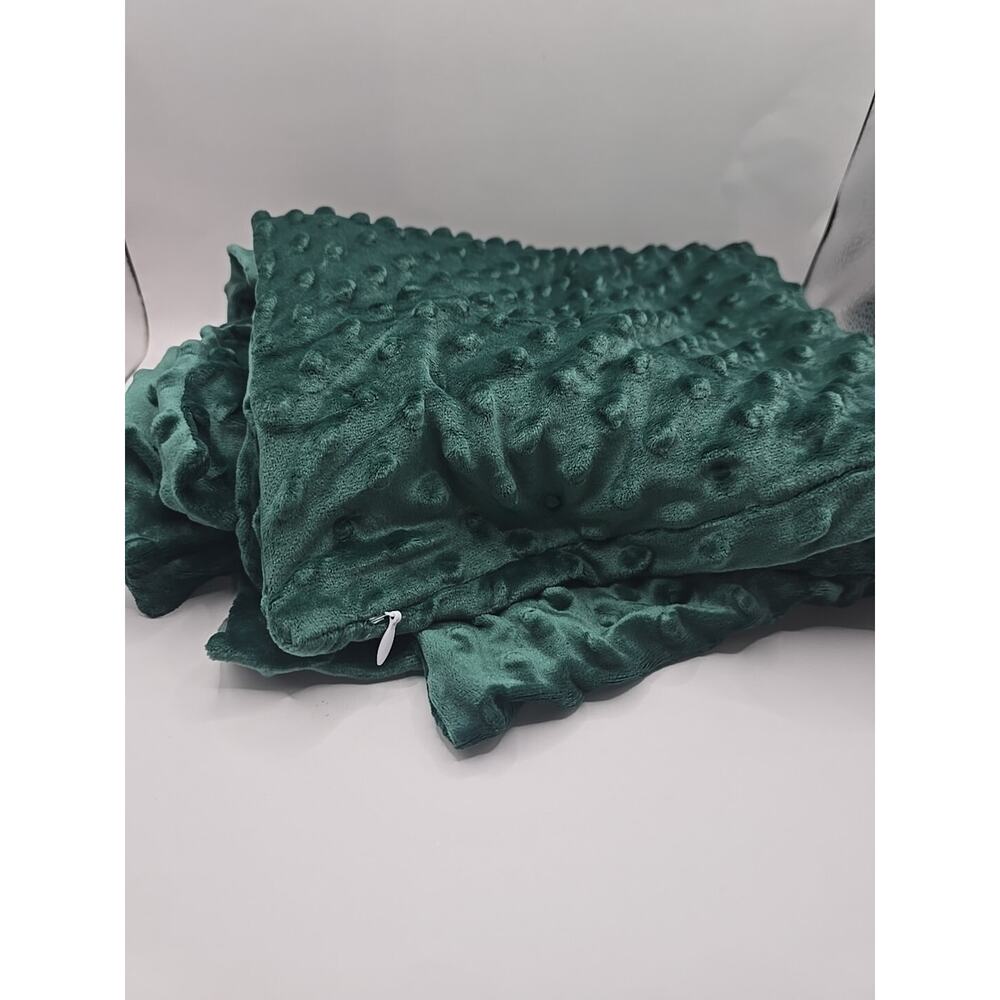 PHF Minky Dot Throw Pillow Cover ,‎ 2 Pack Soft 22 x 22-Inch, Emerald